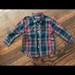 Chaps Button Up Plaid Shirt